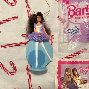 Vintage 1992 Christmas Barbie ornament “My First Ballerina Barbie” happy meal